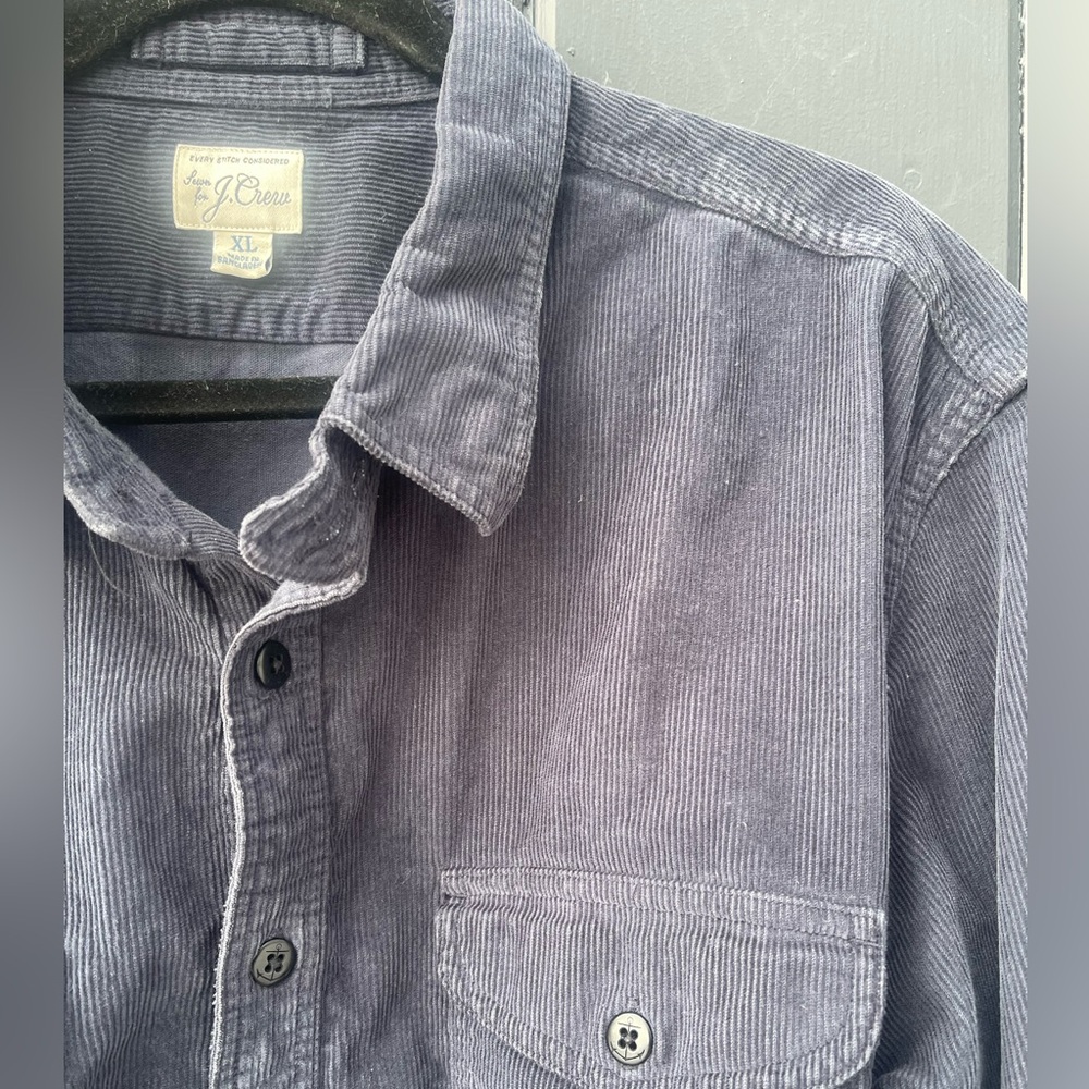 J.Crew Corduroy Shirt Men’s XL Blue
